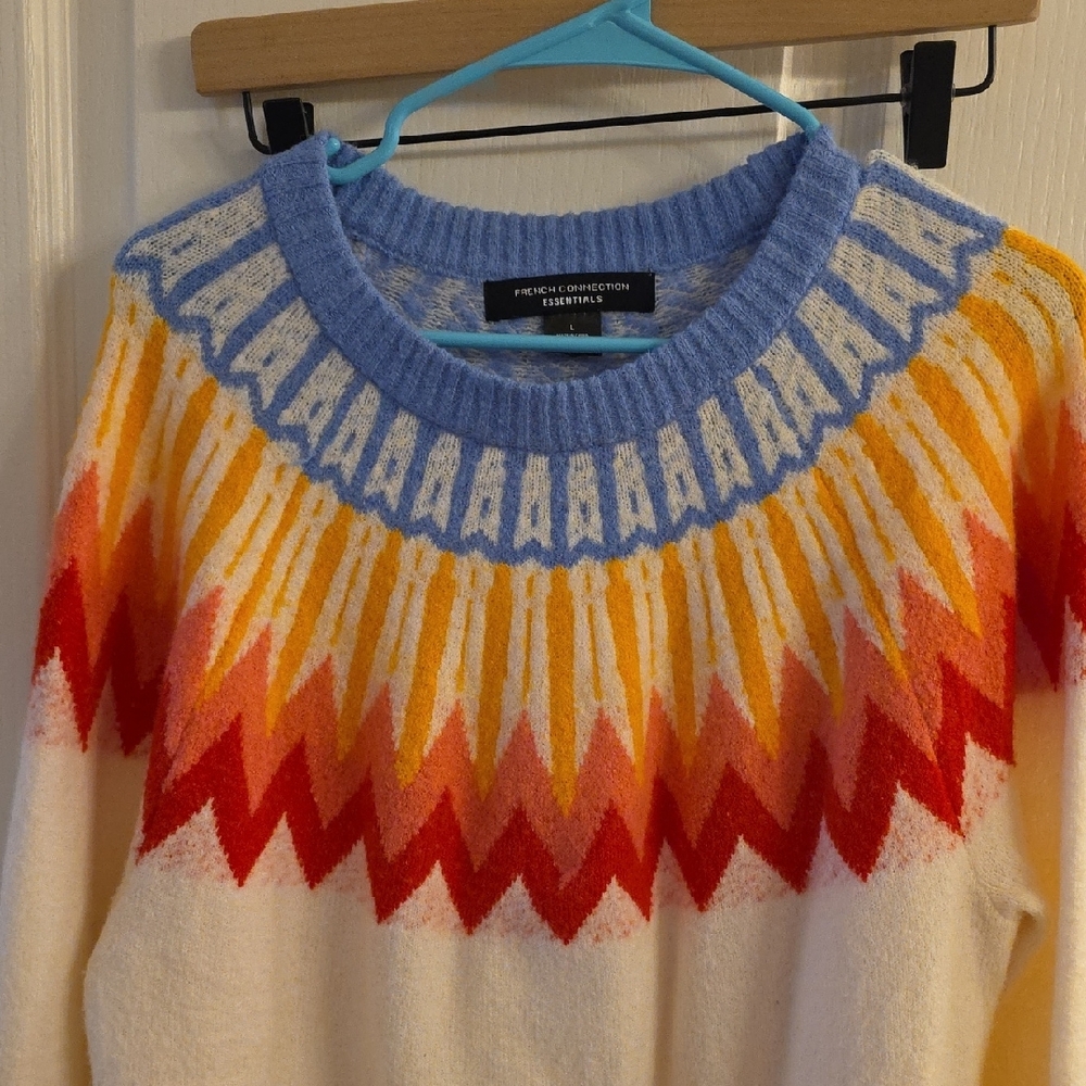 French Connection Multicolor Chevron Sweater - Picture 3 of 5